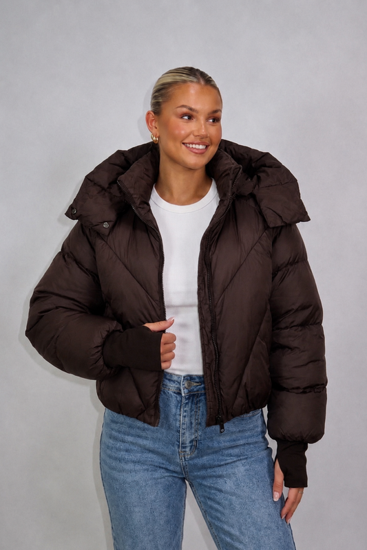 Luna Puffer Jacket Brown