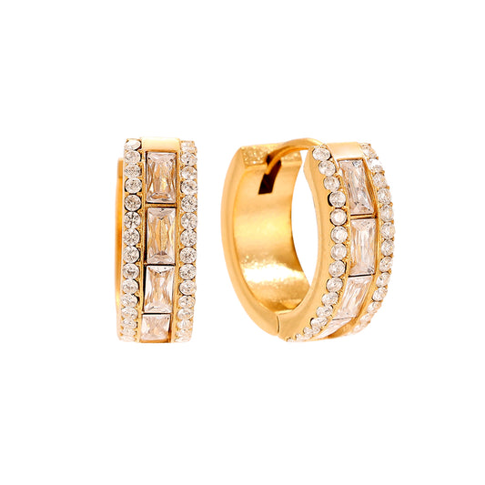 Crystal Edge Hoops