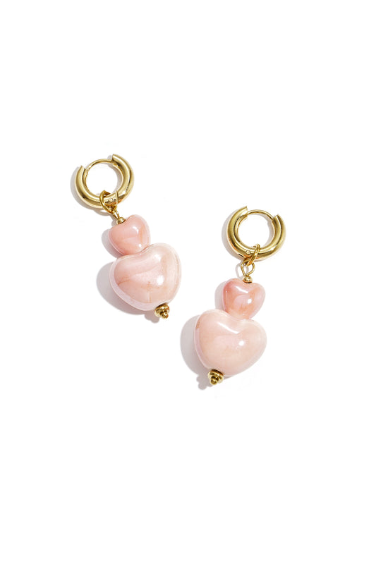 Blush Heart Earrings