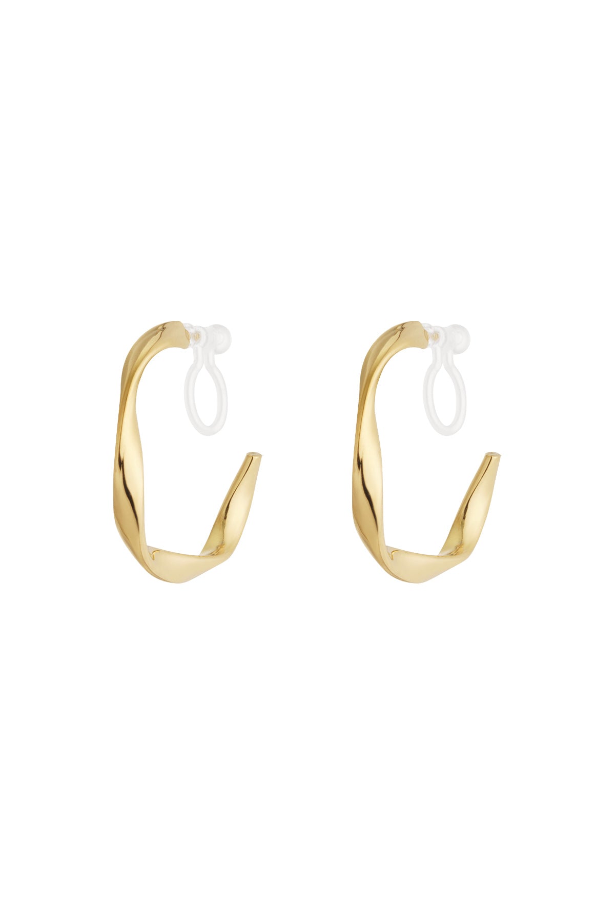 Golden Ease Clip Earrings