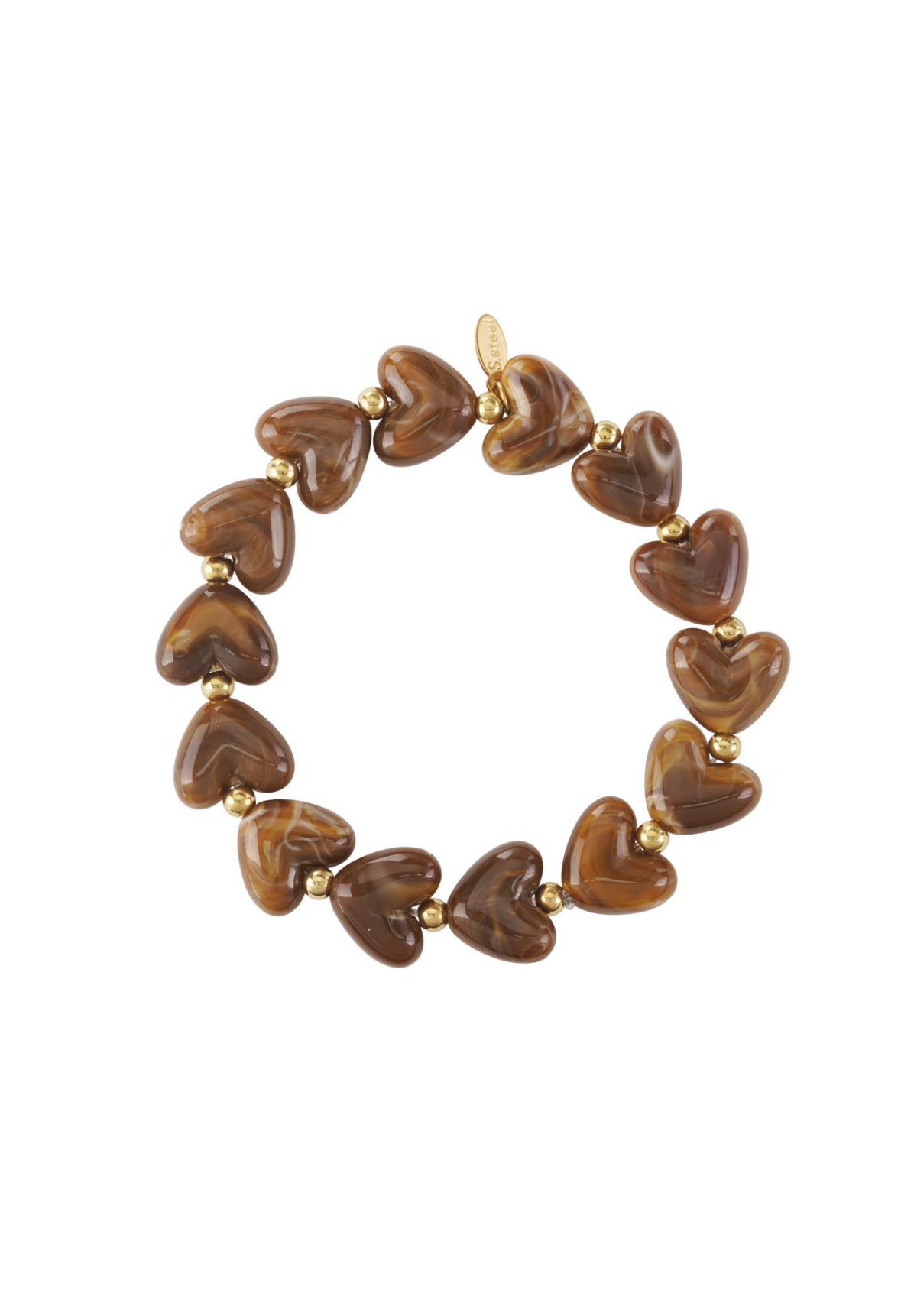 Lola Heart Bracelet – Dark Brown