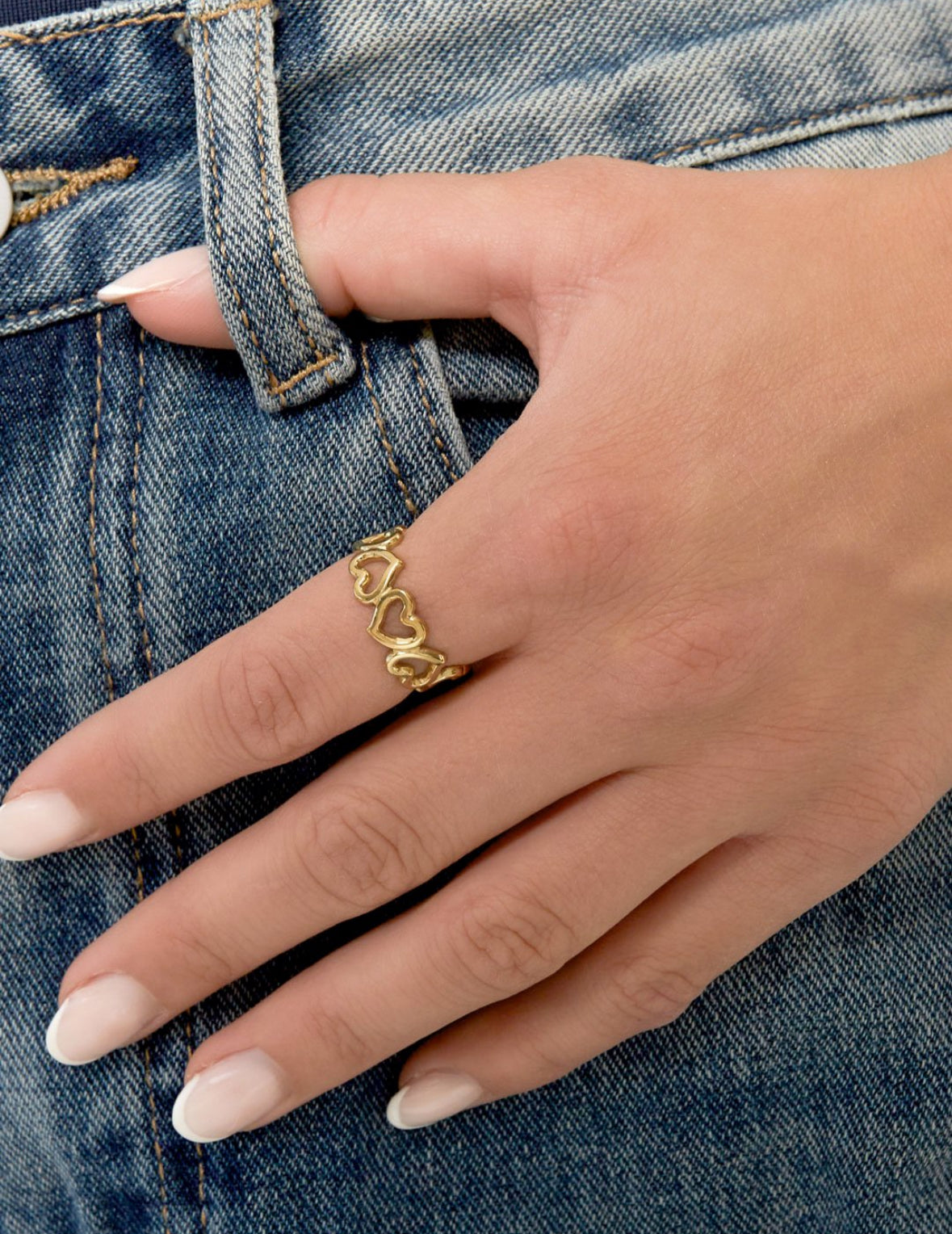 Open Heart Ring - Verstelbaar