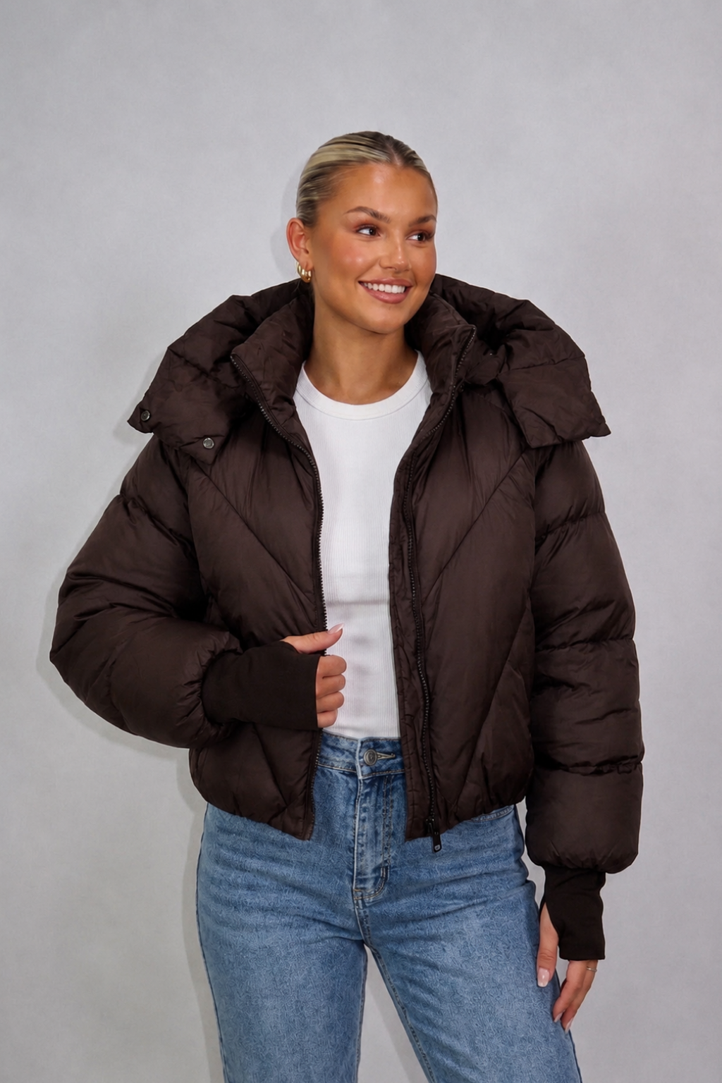 Luna Puffer Jacket Brown