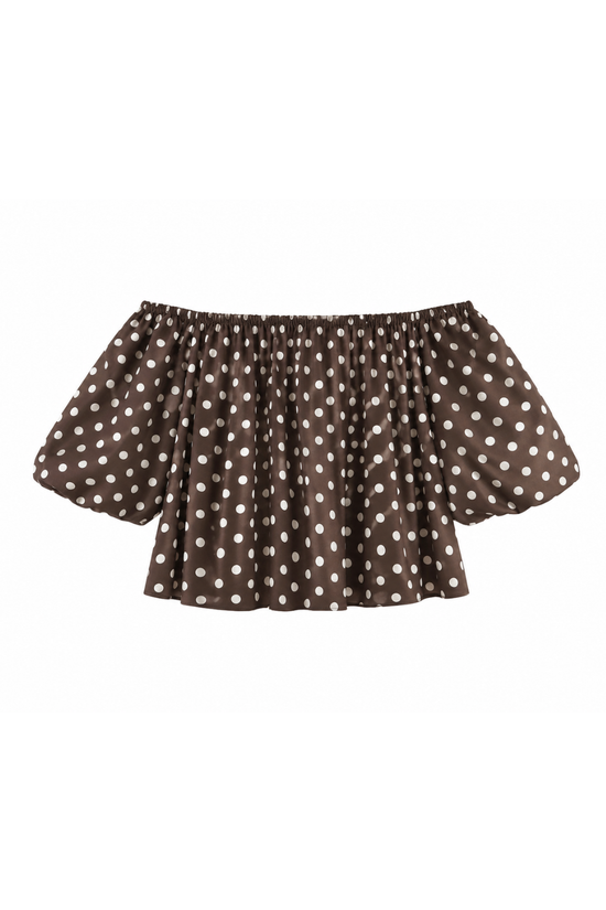 Coco Dot Off-shoulder Top