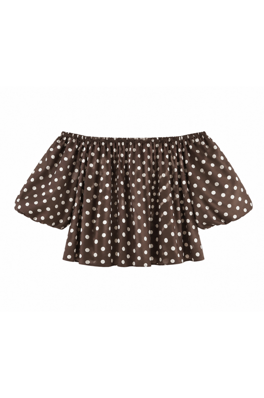 Coco Dot Off-shoulder Top