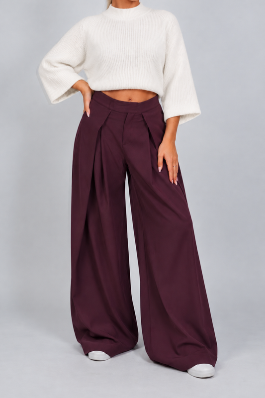 Elena Bordeaux Pantalon Tall Model