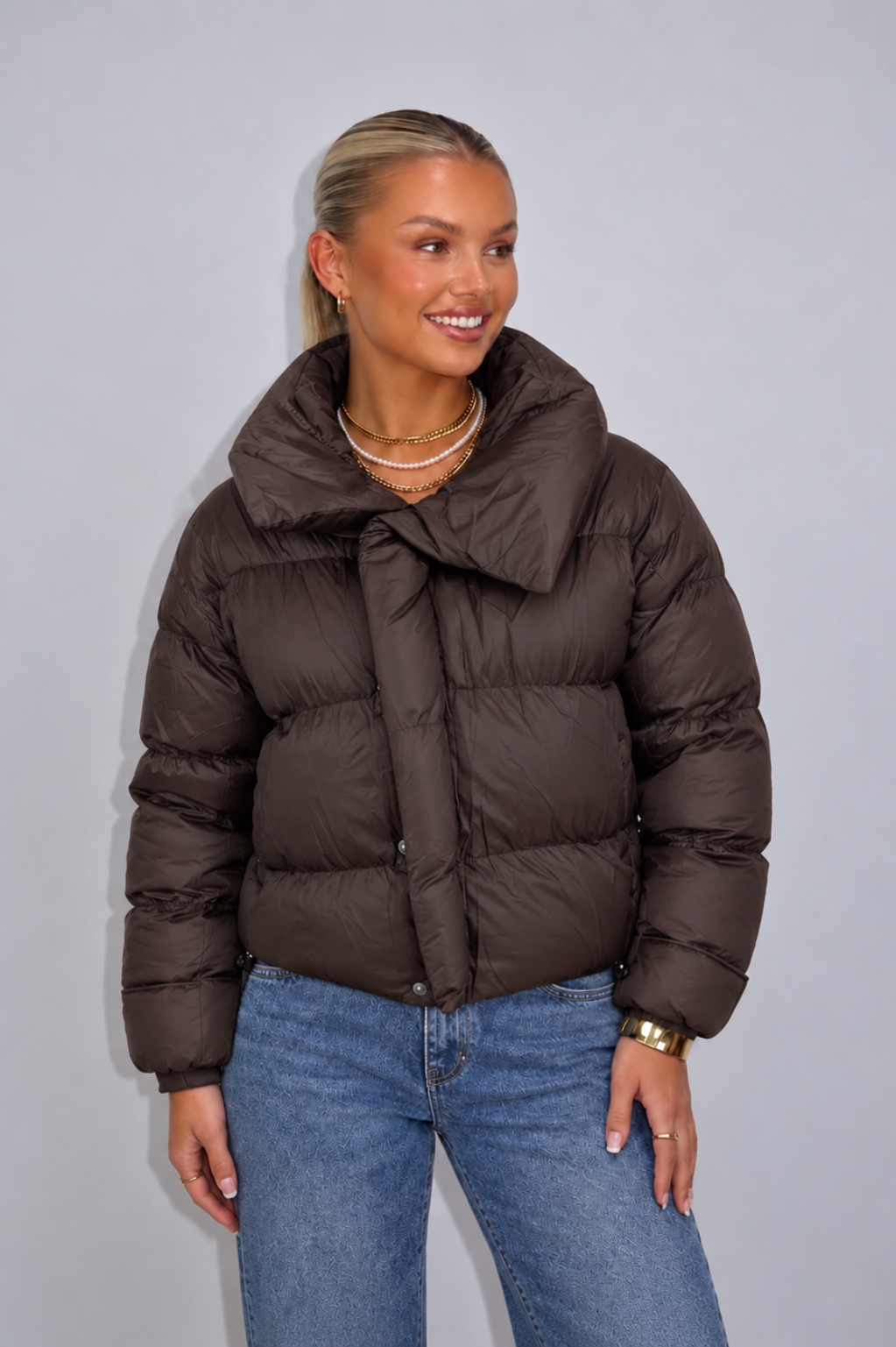 Demi Puffer Jacket Brown
