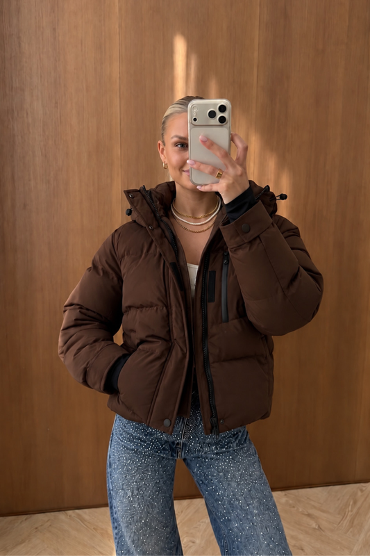 Nova Puffer Jacket Brown