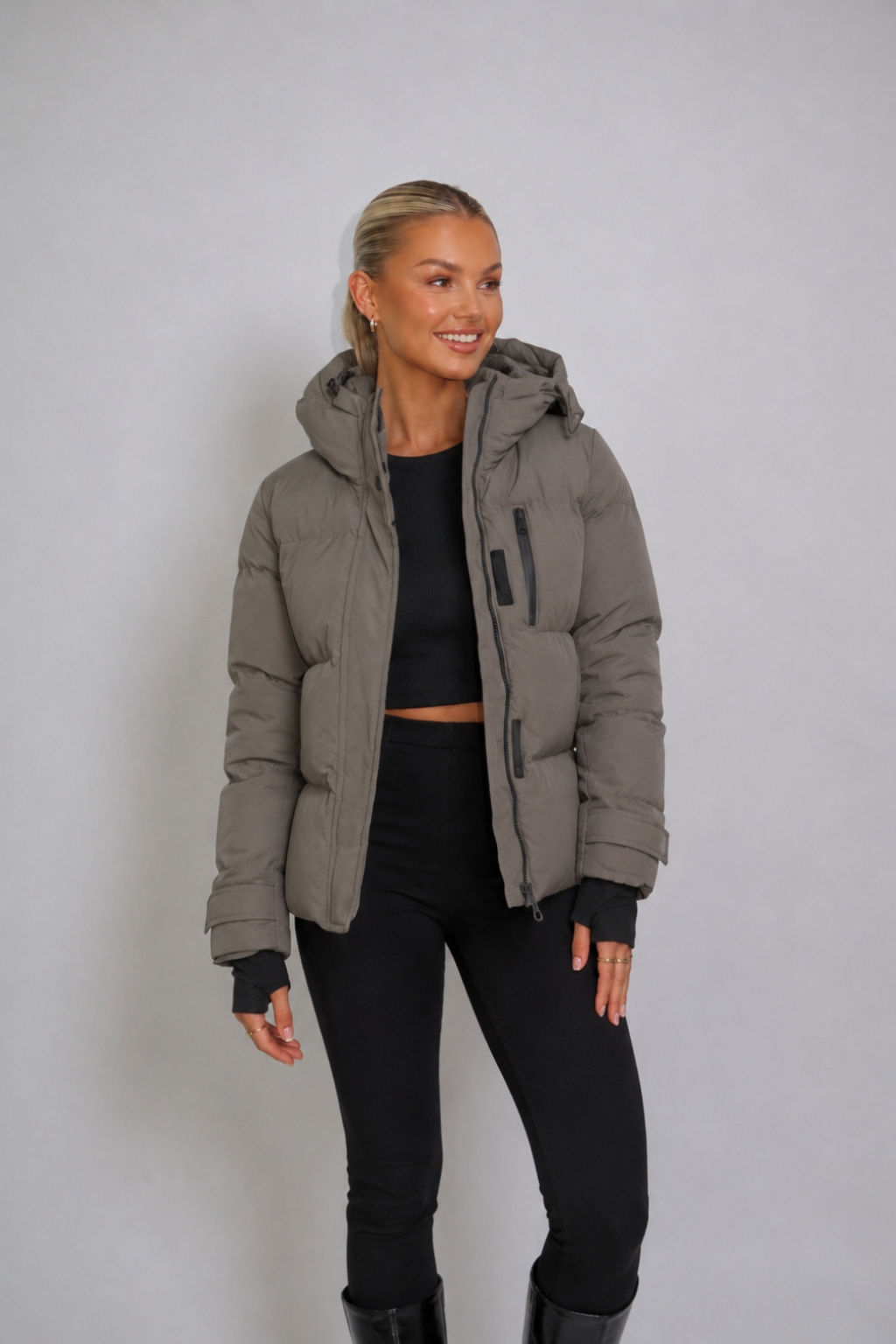 Nova Puffer Jacket Taupe