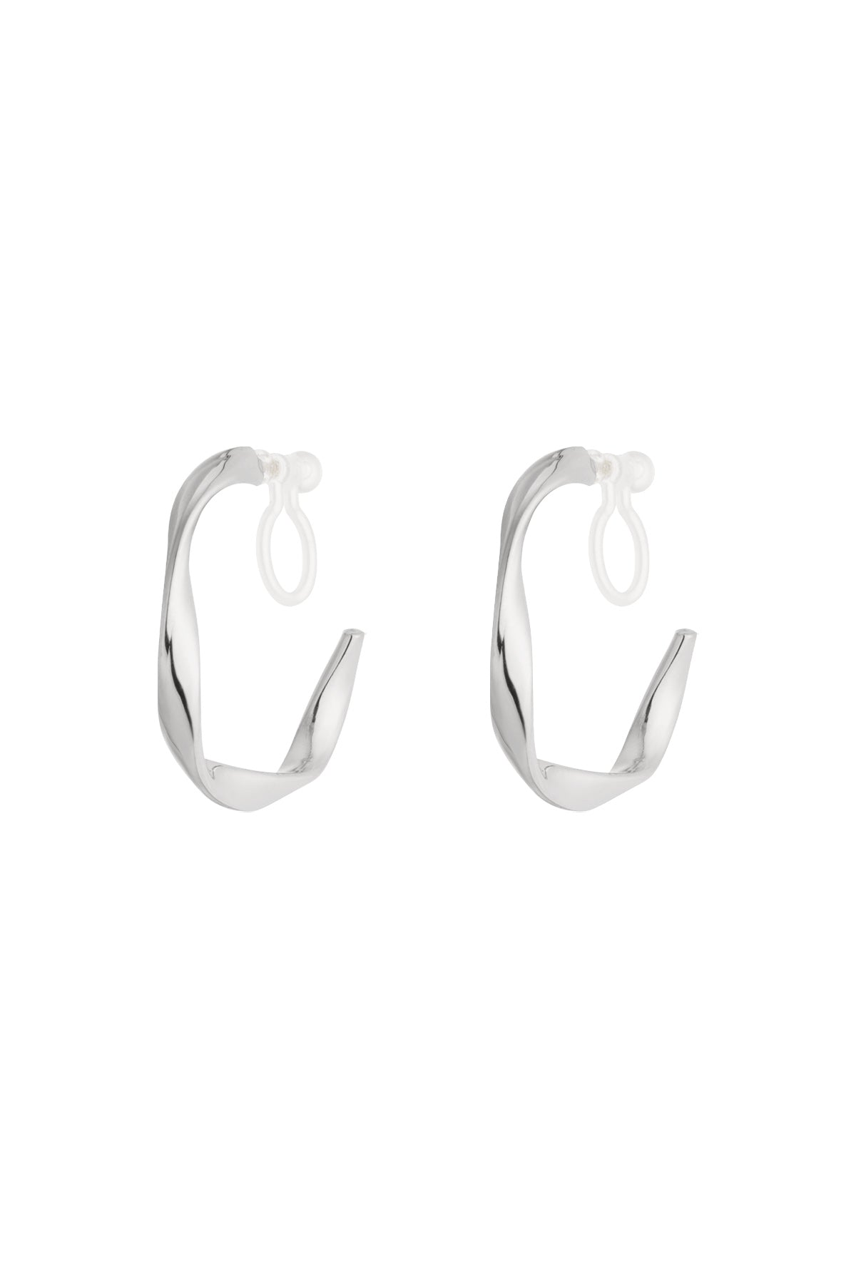 Silver Ease Clip Earrings